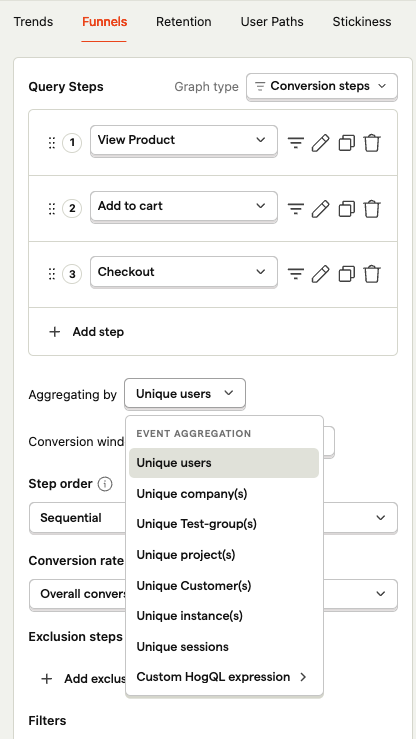 Group funnels